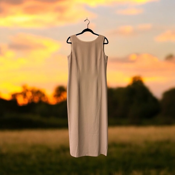 Talbots Tan Sleeveless Semi-Formal Maxi Dress - Picture 13 of 16